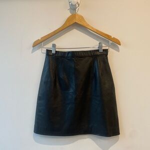 Vintage Soft Leather Mini Skirt - size XS